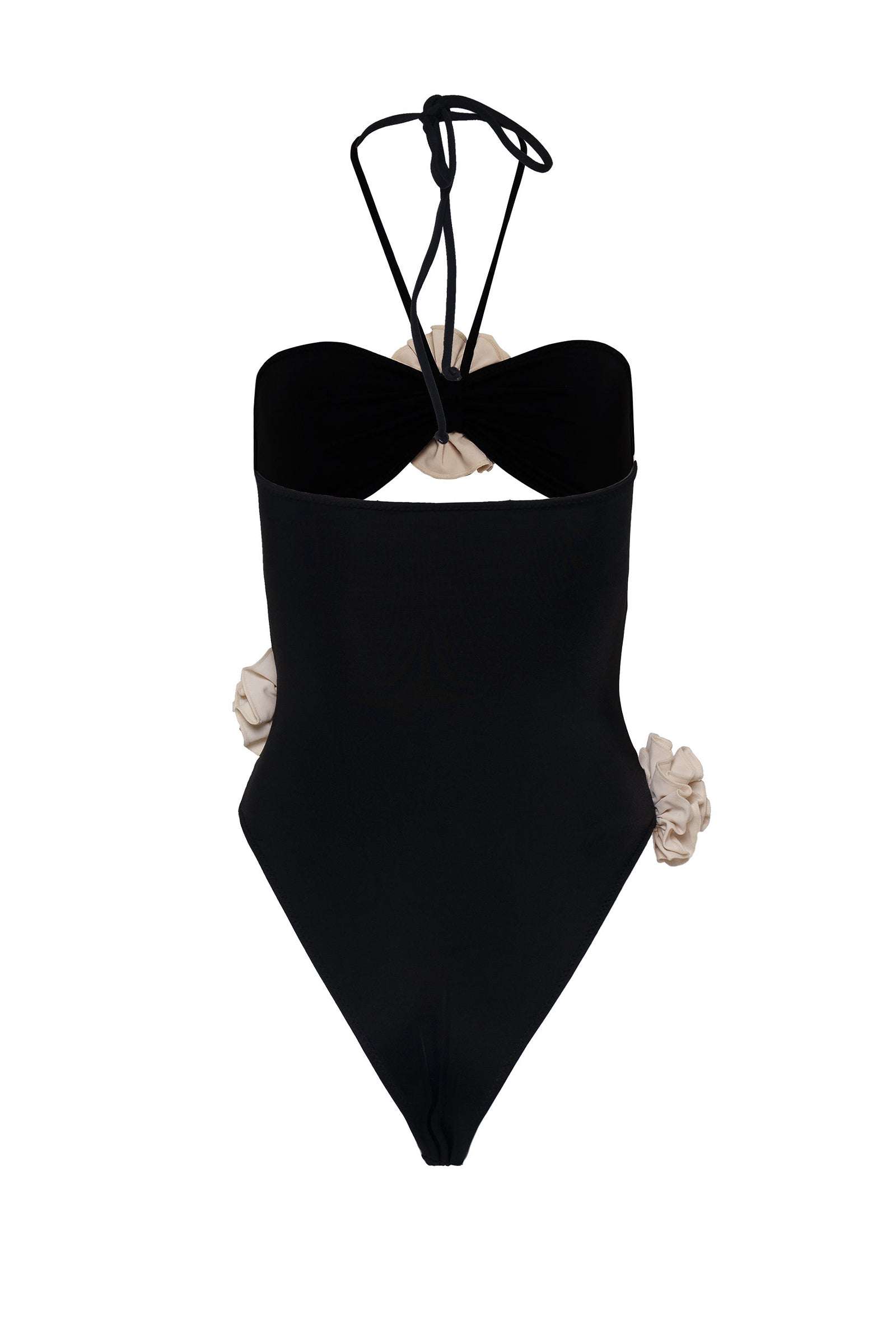 St. Clara One-piece Black Rose Off White